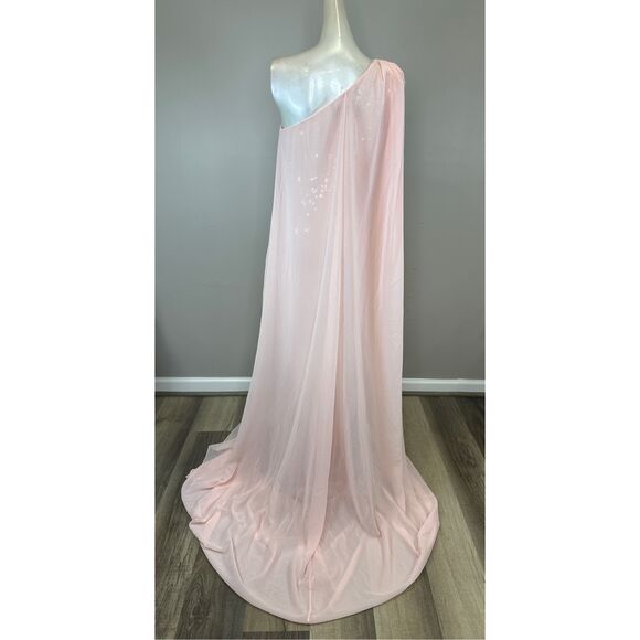 OZGUR MASUR One-Shoulder & Cape-Back Gown Size 38(US 6) $1895 - Picture 9 of 10